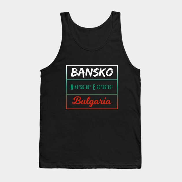 Coordenates Bulgaria Tank Top by Pistacchio Gift